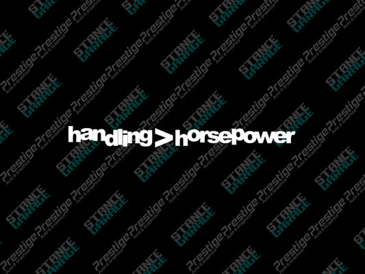 handling > horsepower
