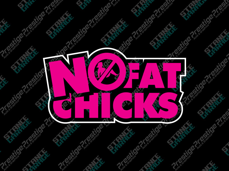 2pcs | Warning No Fat Chicks JDM Sticker Decal Vinyl - Made in USA 4.25 in. x 1.25 in. for Car, Laptop, Motorcycle or Any Smooth Surface (Warning 2pcs | Warning No Fat Chicks JDM Sticker Decal Vinyl - Made in USA 4.25 in. x 1.25 in. for Car, Laptop, Motorcycle or Any Smooth Surface (Warning